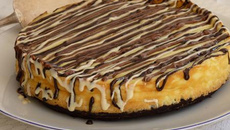 Cheesecake à la vanille sur une base de Brownies