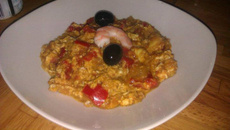 Ojja (omelette tunisienne) aux crevettes