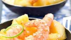 Crevettes sautées à l'ananas M'les Fruits