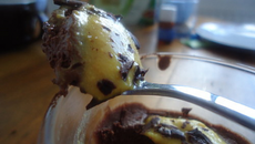 Crémeux au chocolat et safran