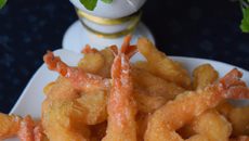 Tempuras de crevettes à la chicorée