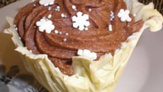 Nids de mousse aux deux chocolats, cupcakes