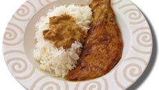 Escalope de veau sauce 'sahara' et son riz camarguais