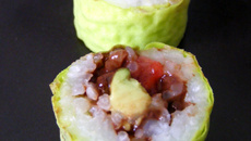 Makis fraise avocat chocolat