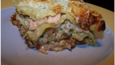 Lasagnes au saumon et poireaux