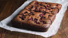 Brownie fondant aux framboises