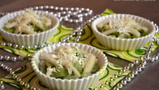 Salade de poires, kiwis et chocolat blanc