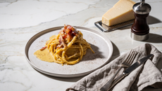 Les véritable pâtes Carbonara (sans crème) du Chef Diego Accettulli
