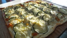 Pizza courgettes / chèvre