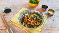 Boulettes de poulet yakitori et riz à l’asiatique