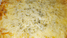 Gratin de spaghettis aux 4 fromages
