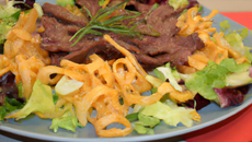 Salade de bœuf et tagliatelles