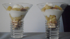 Verrine de pommes au fromage blanc