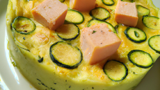 Flan de courgette au saumon fume