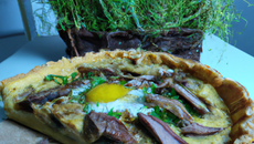 Quiche au confit de canard