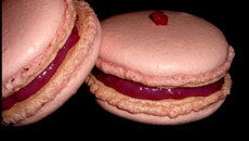 Macarons aux framboises