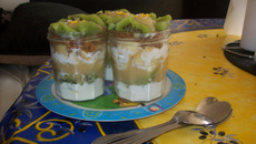 Tiramisu aux kiwis et au spéculoos