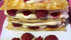 Millefeuille aux framboises