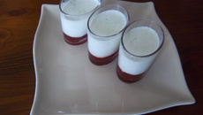 Verrines de panna cotta à la fraise