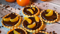 Tartelettes au chocolat et clémentines