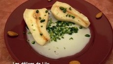 Poires rôties au lait d'amande