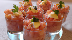 Verrines au saumon