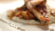 Filet de rouget sur son lit de ratatouille à l'oriental