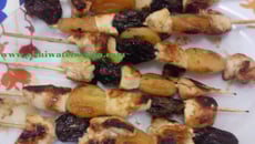 Brochettes de poulets aux fruits secs