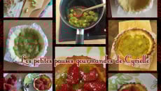 Tartelette aux fraises sur lit de rhubarbe