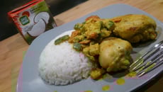 Poulet coco / curry et courgettes