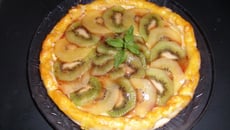 Tarte au chocolat et au kiwi