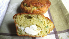 Muffins aux courgettes, cœur de Saint Môret