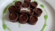 Chocolat au lait et son crémeux chocolat blanc kiwi