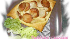 Feuilleté aux pommes et boudin blanc