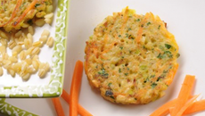 Galettes de blé aux carottes et aux poireaux