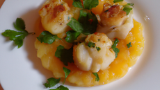 Parmentier de Saint-Jacques au vinaigre de cidre