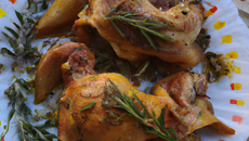 Chapon au magret fumé et romarin