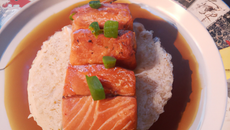 Saumon mariné au soja