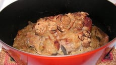 Rôti de porc accompagné d'une purée pomme de terre et celeri-rave