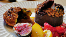 Crumble fondant au chocolat et fruits d'automne