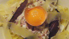 Tagliatelle à la carbonara