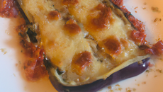 Parmigiana d'aubergine contemporaine