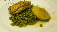 Tajine de poulet aux petits pois
