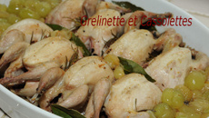 Cailles d'automne aux raisins