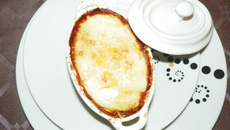 Velouté de courgette gratiné