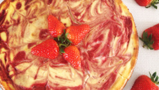 Tarte au fromage blanc & fraises