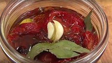 Poivrons confits au laurier