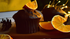 Muffin chocolat orange de Noël