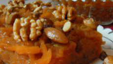 Halwa aux carottes et noix de cajou caramélisées