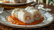 Roulé de poisson blanc et de surimi
